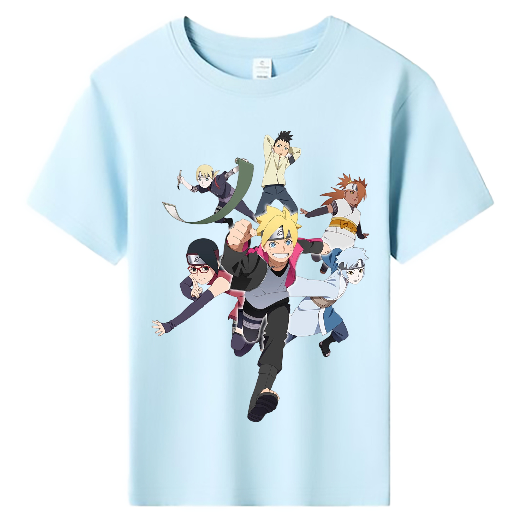 NARUTO -ナルト- うずまき ボルト Uzumaki Boruto 綿100％キッズTシャツ（フロントプリント）